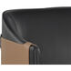 Carter Napa Black / Napa Cognac Lounge Chair